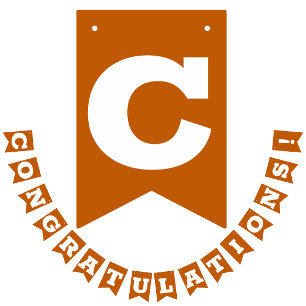 Congratulations Grad White on Burnt Orange Bunting