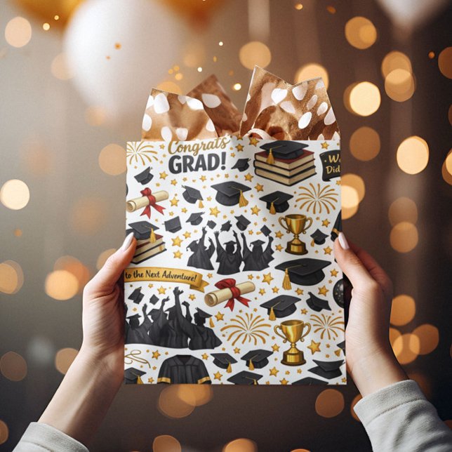 Congratulations Grad Wrapping Paper Medium Gift Bag (Creator Uploaded)
