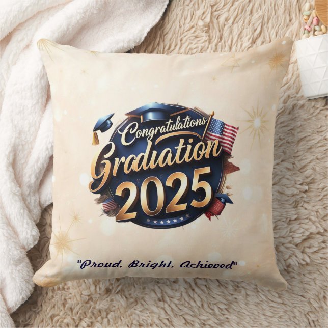 "Congratulations Graduate 2025" Cushion (Blanket)