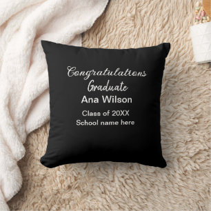 congratulations graduate add name class year schoo cushion