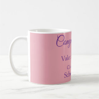 Congratulations graduate add school name simple mo coffee mug