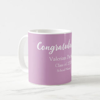 Congratulations graduate add school name simple mo coffee mug