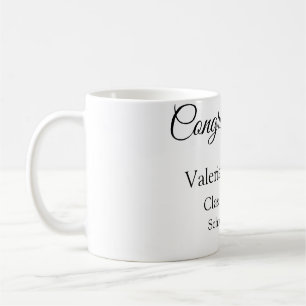 Congratulations graduate add school name simple mo coffee mug