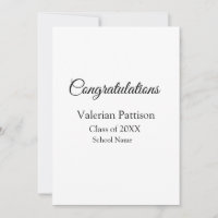 Congratulations graduate add school name simple mo