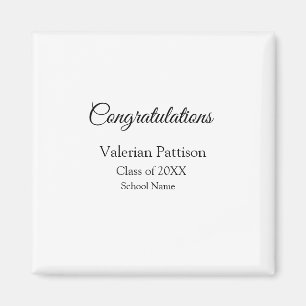Congratulations graduate add school name simple mo magnet