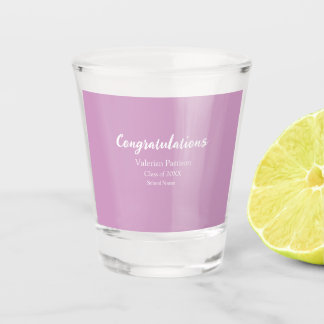 Congratulations graduate add school name simple mo shot glass