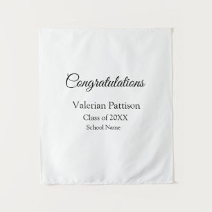 Congratulations graduate add school name simple mo tapestry