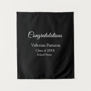 Congratulations graduate add school name simple mo tapestry
