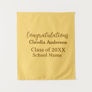 Congratulations graduate add school name simple mo tapestry