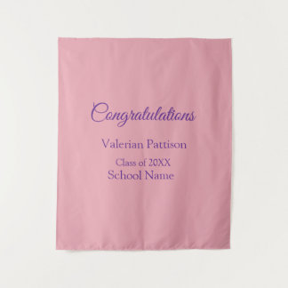 Congratulations graduate add school name simple mo tapestry
