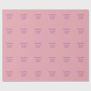 Congratulations graduate add school name simple mo wrapping paper