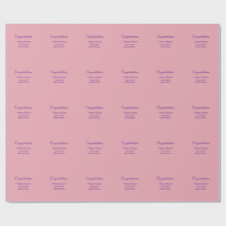 Congratulations graduate add school name simple mo wrapping paper