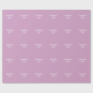 Congratulations graduate add school name simple mo wrapping paper