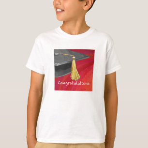 Congratulations Graduate Black and Red T-Shirt