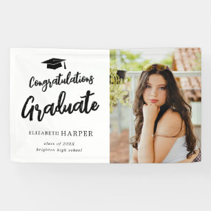 Congratulations Graduate Brush Script Photo Banner