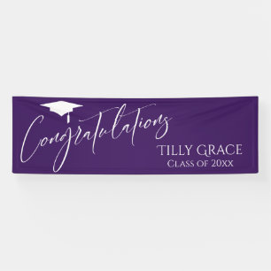 Congratulations Graduate Class of Bright Purple Banner