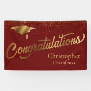 Congratulations Graduate, Class of Gold Burgundy Banner