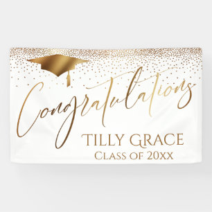 Congratulations Graduate, Class of Gold Confetti Banner