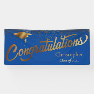 Congratulations Graduate, Class of Gold on Blue Banner