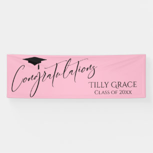 Congratulations Graduate Class of Light Pink Banner