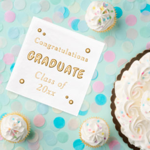 Congratulations Graduate Class of Year Foil Napkins