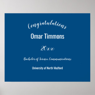 Congratulations Graduate Custom School and Year  Poster