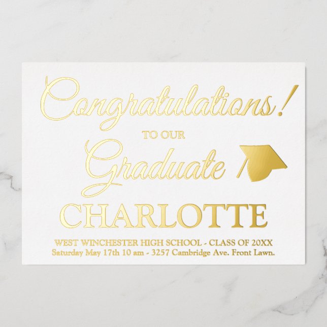 Congratulations graduate custom script graduation (Front)