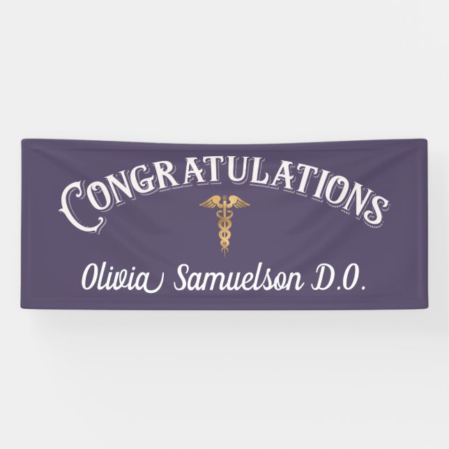 Congratulations Graduate DO Doctor Banner (Horizontal)