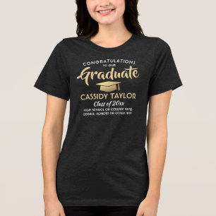 Congratulations Graduate Elegant Modern Graduation Tri-Blend Shirt