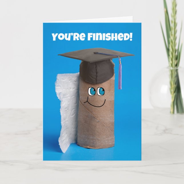 Congratulations Graduate Empty Roll of Toilet Pape Holiday Card (Front)