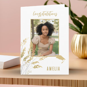 Congratulations Graduate Foliage Graduate Photo Card