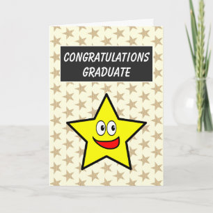 Congratulations Graduate Gold Star Graduation Card