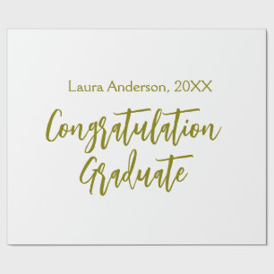 Congratulations graduate golden name class 20XX si Wrapping Paper