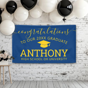 Congratulations Graduate - Grad navy gold virtual Banner