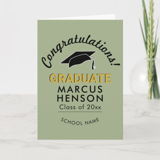 Congratulations Graduate Graduation Cap Card (Front)