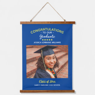 Congratulations Graduate Graduation Custom Photo Hanging Tapestry