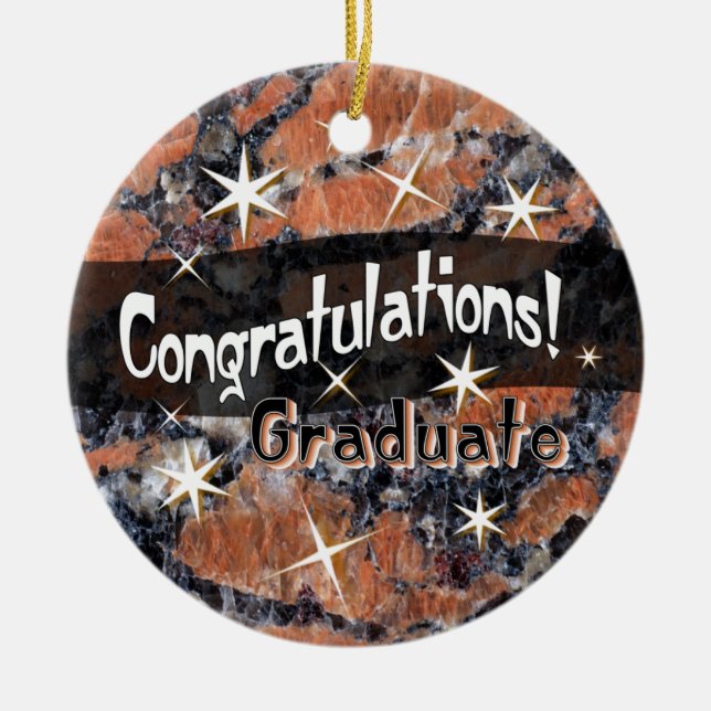 Congratulations Graduate Keepsake Ornament (Front)