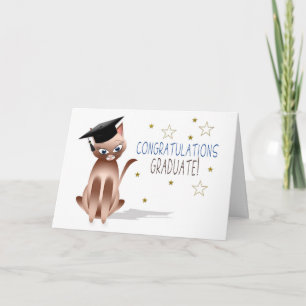 CONGRATULATIONS - GRADUATE- Kitty Cat - CAP/STARS Card