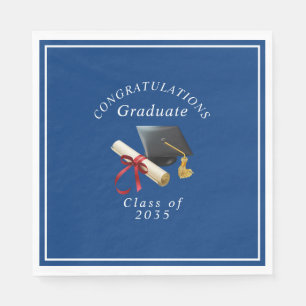 Congratulations Graduate Mortar Board Diploma Napkin