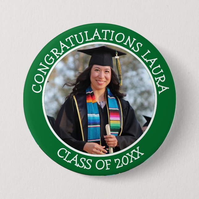Congratulations Graduate name and photo   Button (Front)
