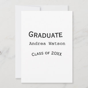 Congratulations graduate name class of 20XX type w Invitation