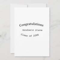Congratulations graduate name class of 20XX type w