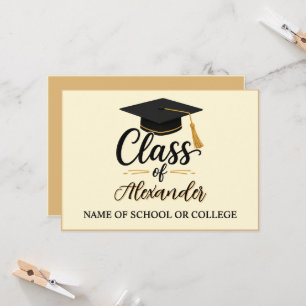 Congratulations Graduate Name Script Graduation I Invitation