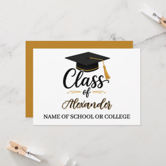 Congratulations Graduate Name Script Graduation  Invitation