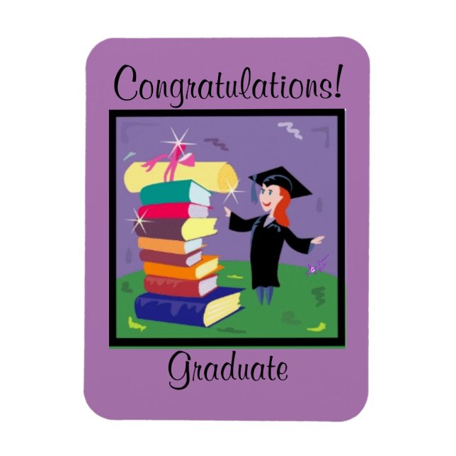 Congratulations Graduate! Party Favour Magnets (Vertical)