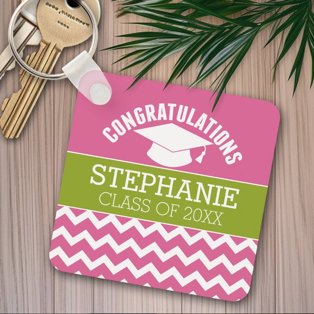Congratulations Graduate - Personalised Graduation Key Ring (Personalized keychain - Congratulations Graduate)