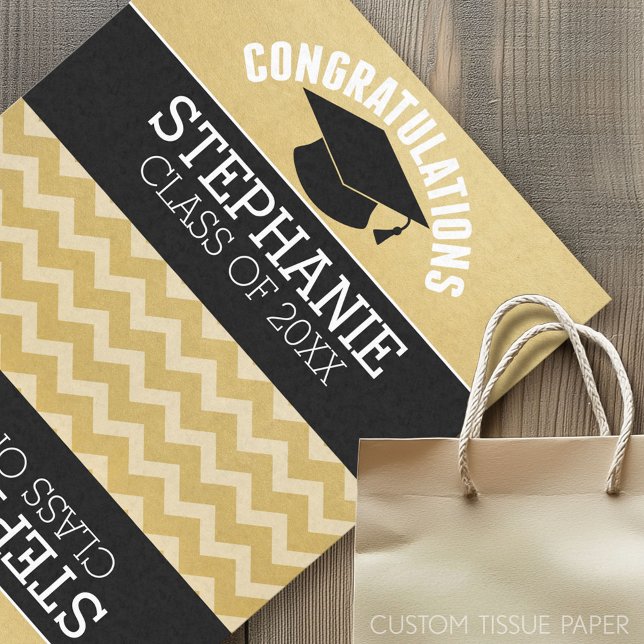 Congratulations Graduate - Personalised Graduation Tissue Paper (Custom Tissue Paper)