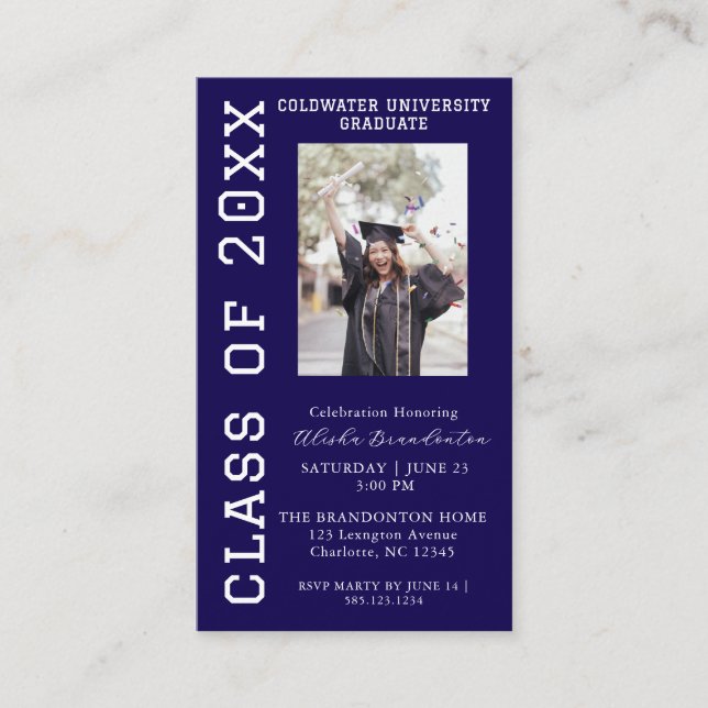 Congratulations Graduate  Photo Card Invitation (Front)