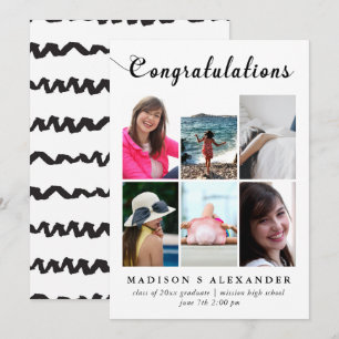 Congratulations Graduate Photo Collage Graduation Announcement