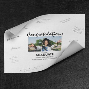 Congratulations Graduate Photo Guest Signature Poster